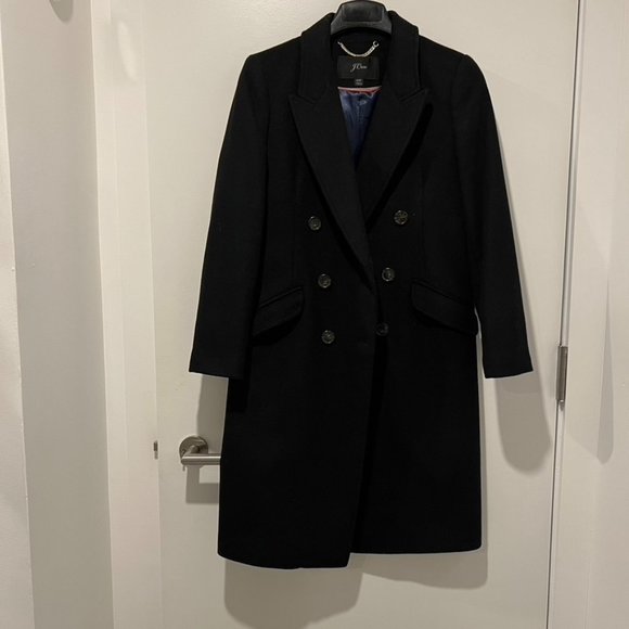 PETITE DOUBLE-BREASTED TOPCOAT IN WOOL CASHMERE - Picture 2 of 7